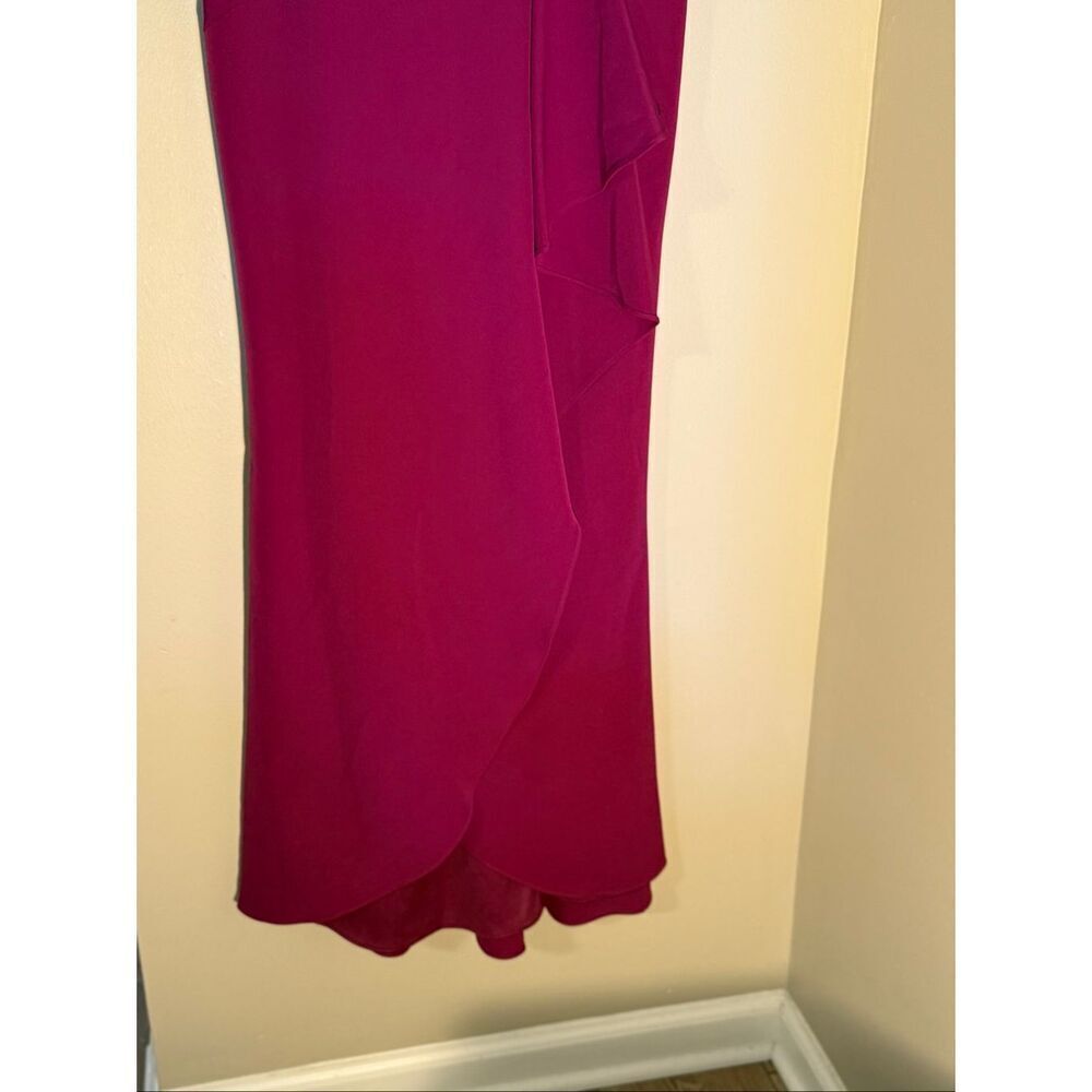 Adrianna Papell Size 6 Off Shoulder Trumpet Formal Gown Fuchsia Purple Pink NWT - Picture 8 of 16